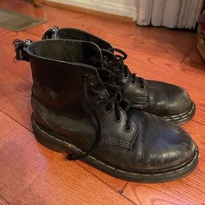 Doc martens black leather boots